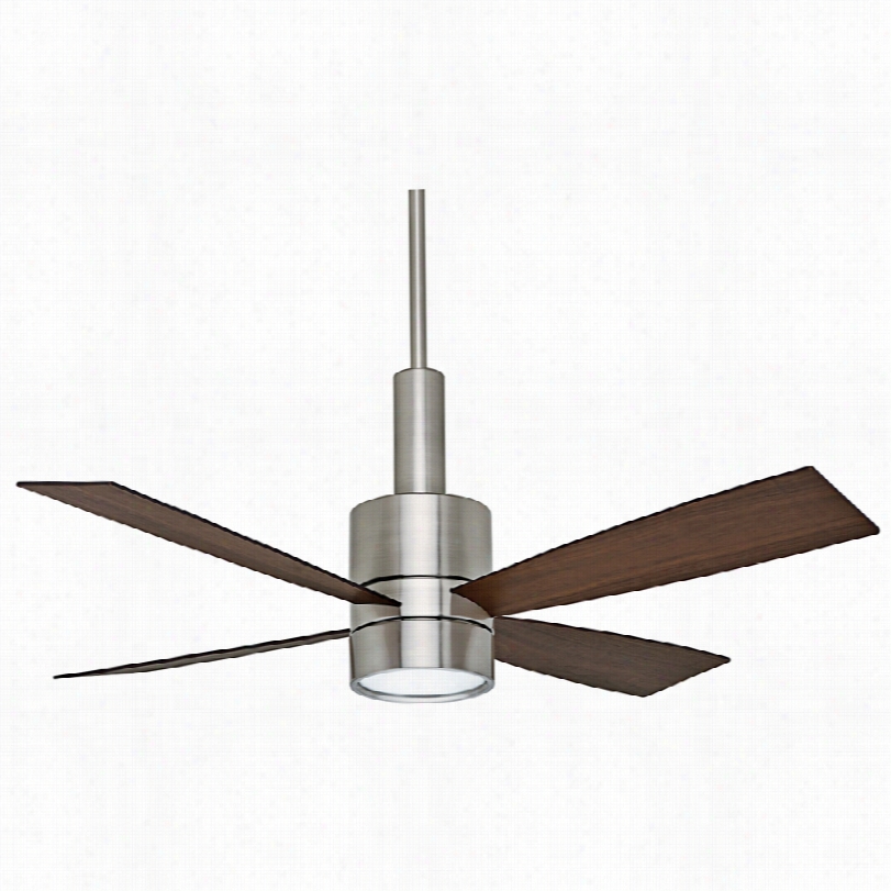 Contemporary Casabl Anca Bullet Ceiling Fan -- 54"" Brushed Nickel