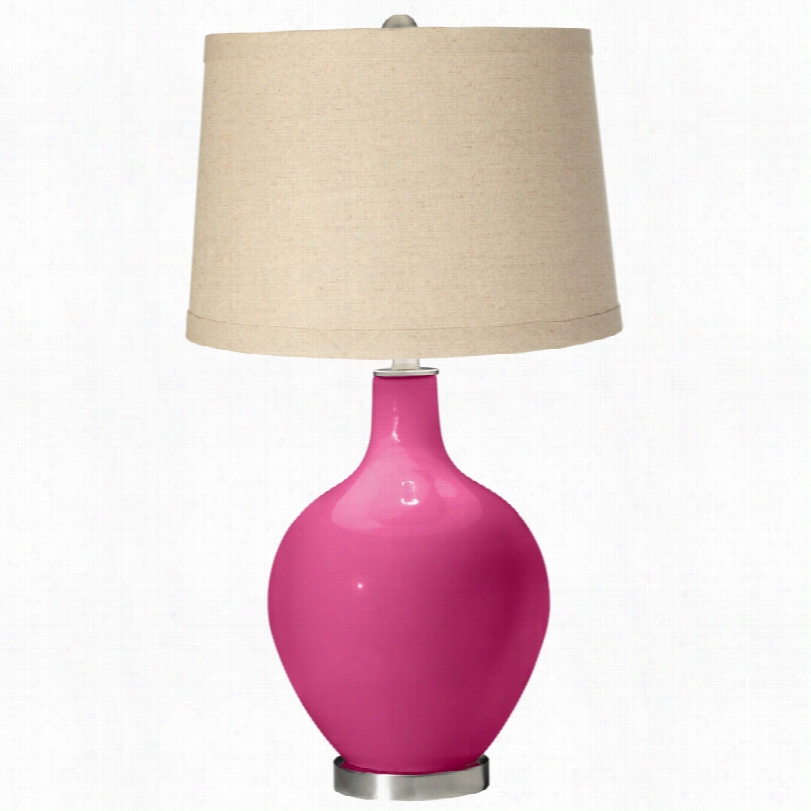 Contemporary Color +  Pkus Blossom Pink 28 1/2-inch-h Ovo Table Lamp