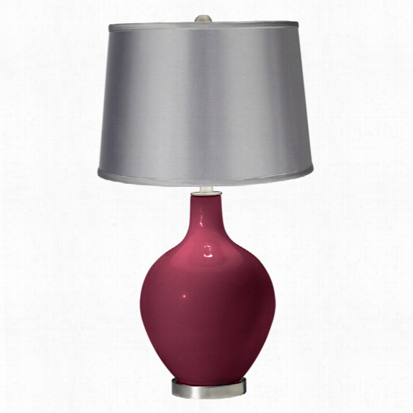 Contemporary Collor Plus Dark Plum Light Gray 28 1/2-inch-h Table Lamp