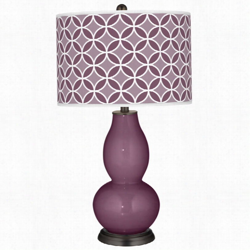 Contemporary Color Plus Grape H Arvest With Dou6le Gourd Lass Table Lamp