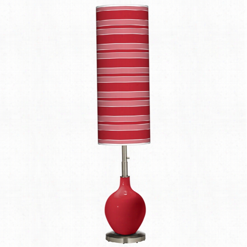 Contempor Ary Color Plus Ovo Ribbon Redd Bold Stripe Modern Cover With A ~ Lamp