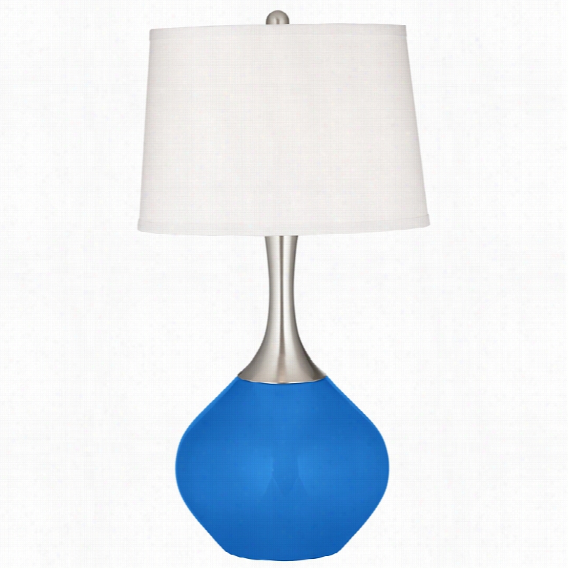 Coontemporary Color Plus Royal Azure 31-inch-h Spencer Table Lamp