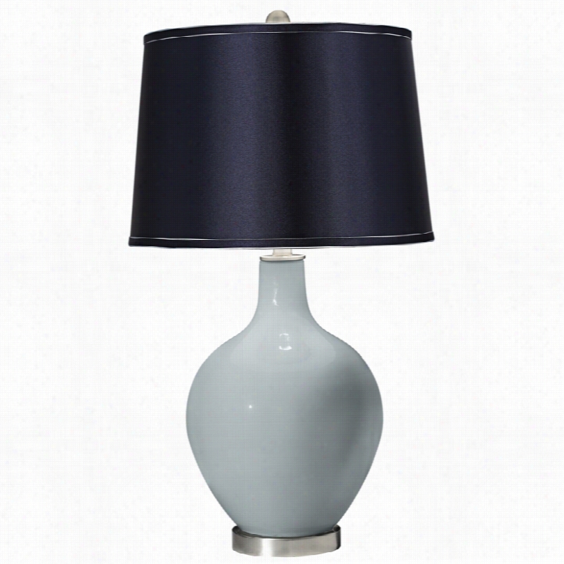 Contemporary Color Plus Sa Tin Navy Shade Uncertain Grayovo Table Lamp