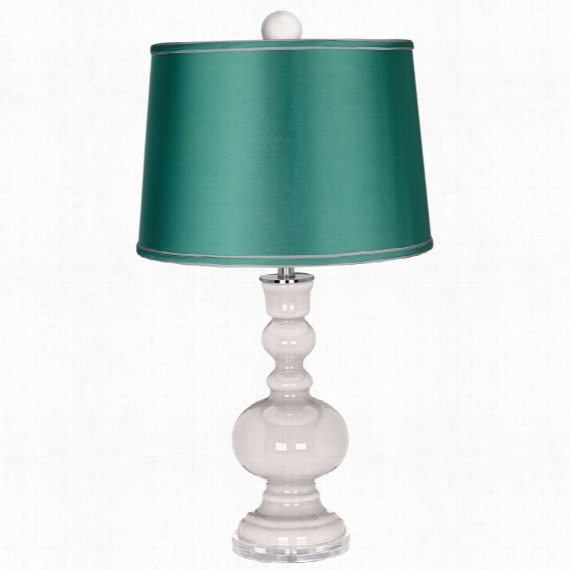 Contemporary  Color Plus Smart White With Sea Greenn Shade Apothecary Lamp