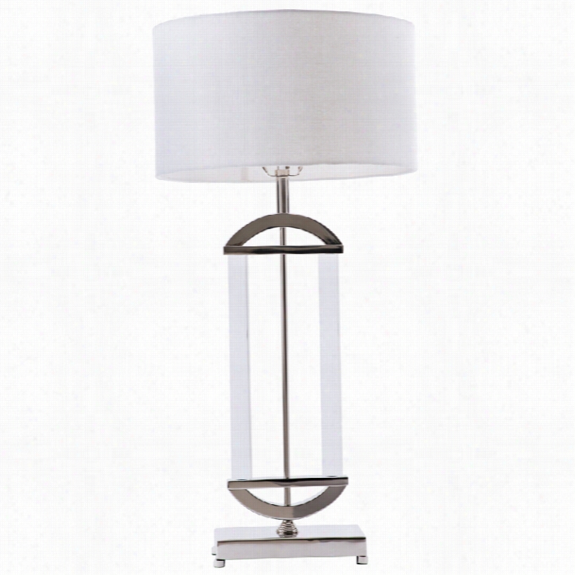 Contemporary Concord 29-inch-hpolished Inckel And Acrylic Index Lamp