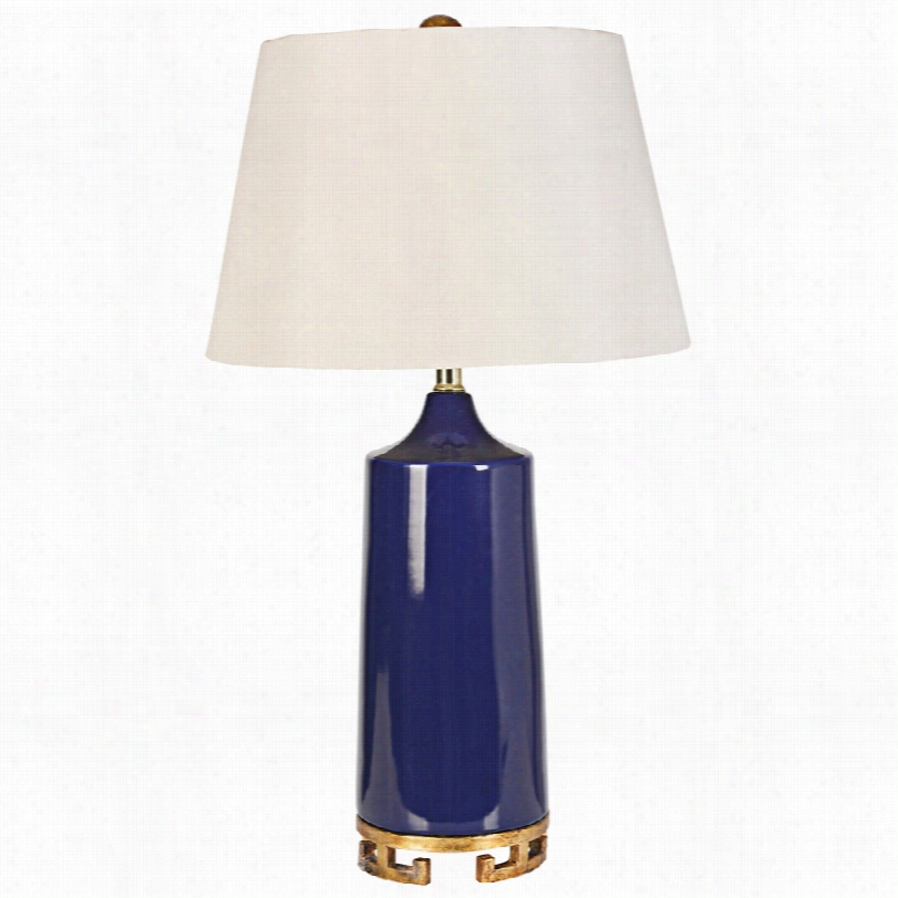 Contemporary Couture Avondale Indigo Blue Ceramic 28-ncch-h Table Lamp