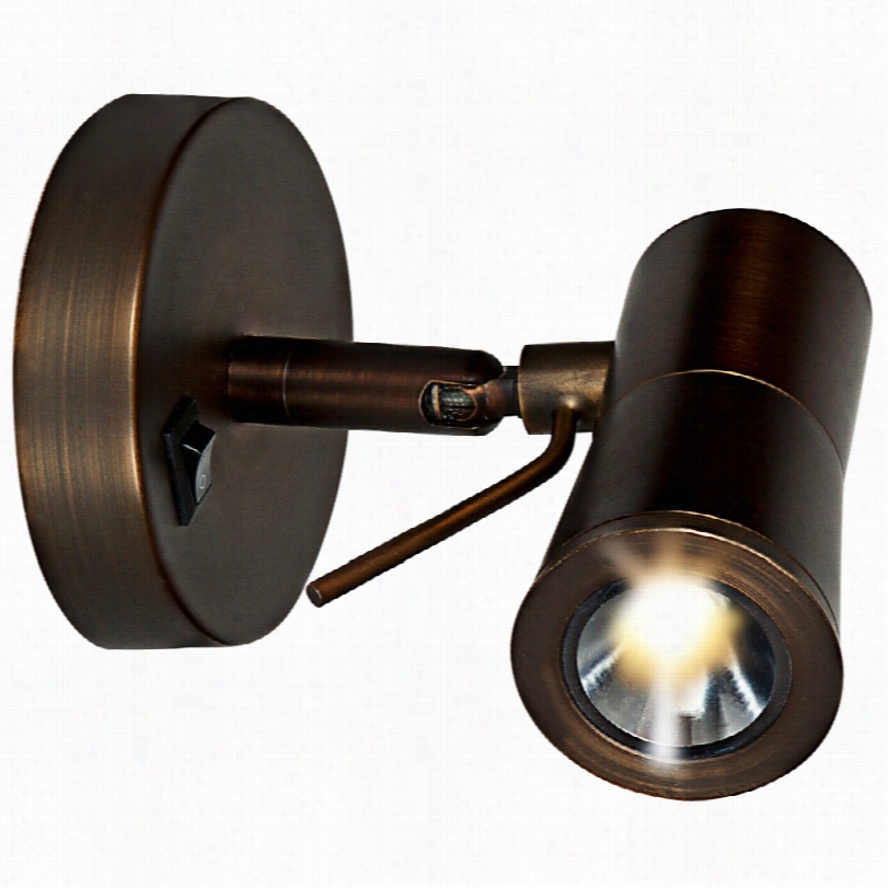 Contemporary Cyprus Ii Bronze Adjustable4 3/4"" High Led Plug-in Sconce