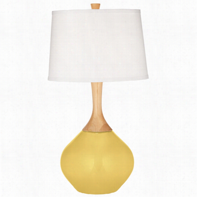 Contemporary Daffodil Yellow Glass Wexler 31-inch-h Table Lamp