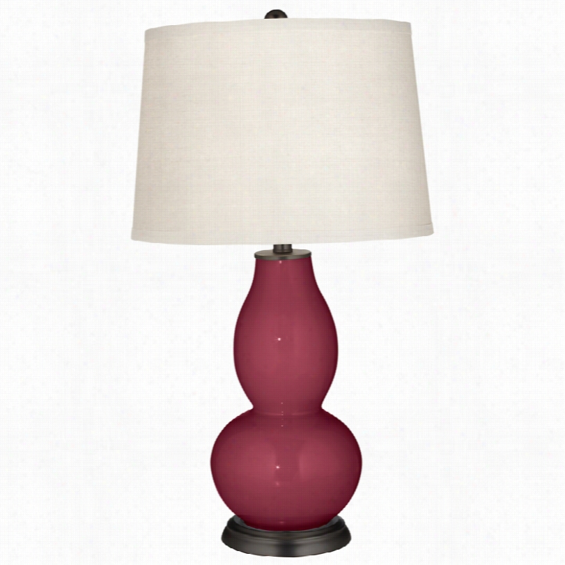 Contemporary Dark Plum Glass With White Shade Color P1us Food Lamp