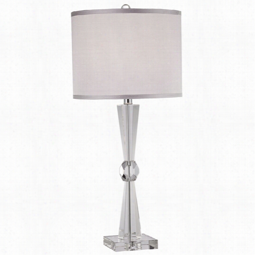 Contemporary Deco Collection Gray Drum Shade 29-inch-h Table Lamp