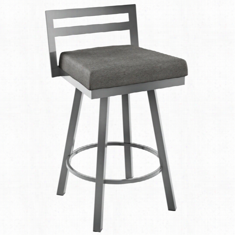 Contemporaryd Erek Cloud Glossy Gray 26-inch Amisco Counter Stool