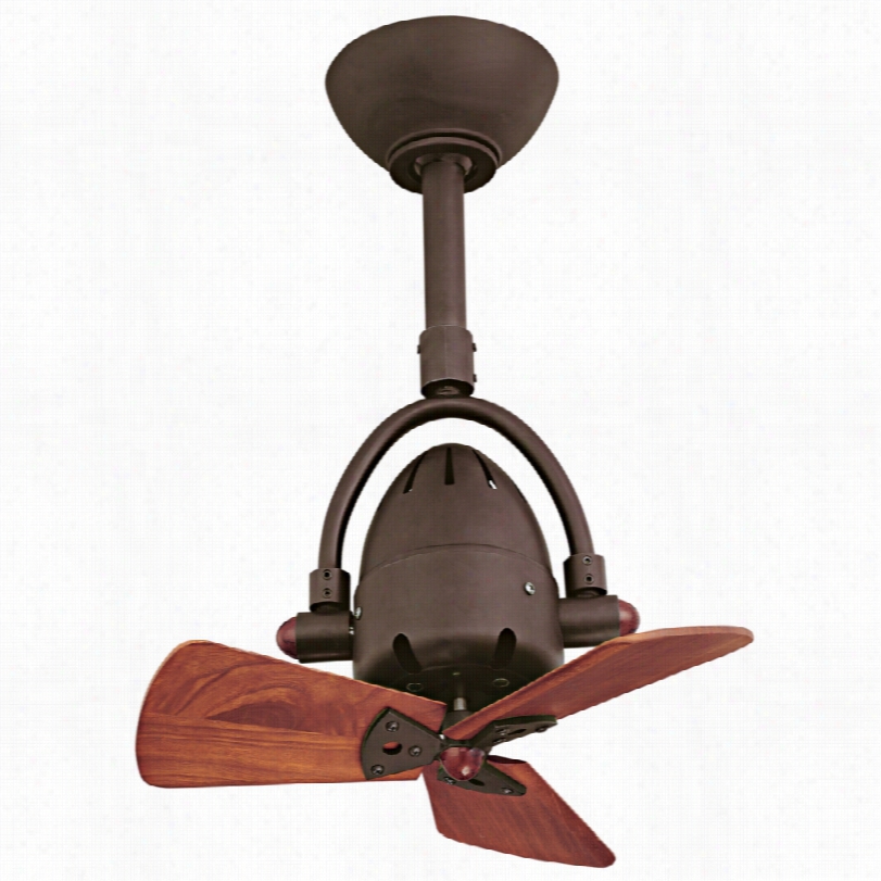 Contemporary Diane Ceiling Fan - 16"" Textured Bron Ze Wood Blades