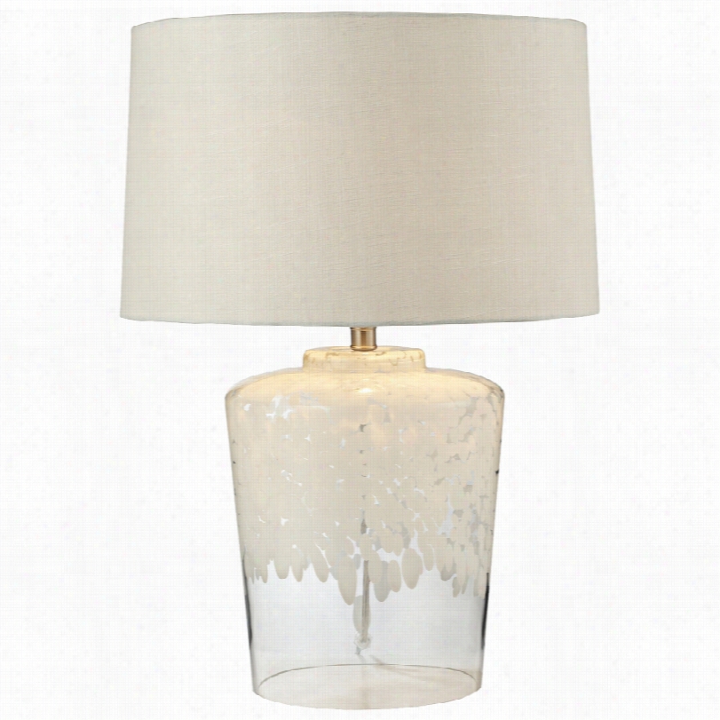 Confemporary Dimond Flurry Frit Well Blowb 25-inch-h Table Lamp