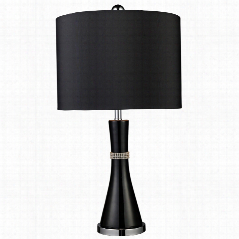 C Ontemporary Dimond Sanyan Gloss Black Ceramic 26-inch-h Table Lamp