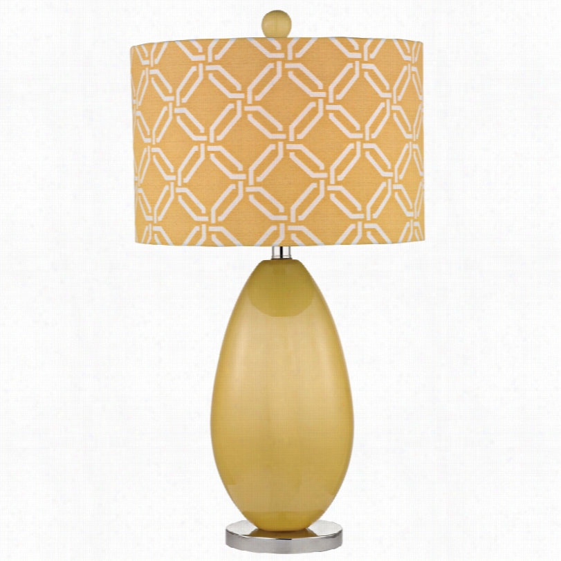 Contemporary Dimond Sevenoakes Sunshine Yellow Glass Table Lamp