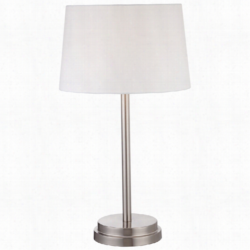 Contempotary Elroy Modern Brushed Steel 27-inch-h Table Lamp