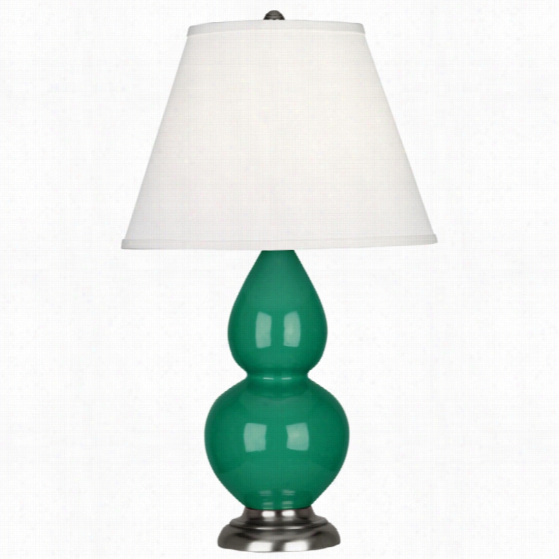 Con T Emporary Emerald Grewn Silver 22 3/4-inch-h Robert Monastery Index Lamp