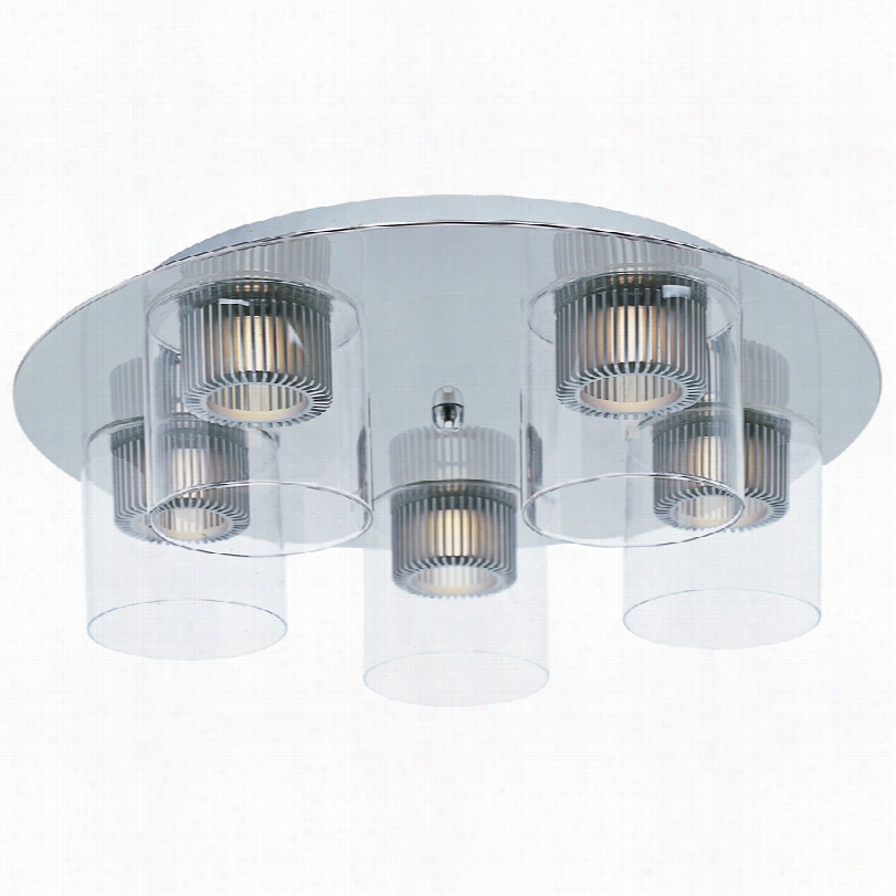 Contemporary Et2 Cyborg Modern Poll1shed Chrome Led Ceiling Light