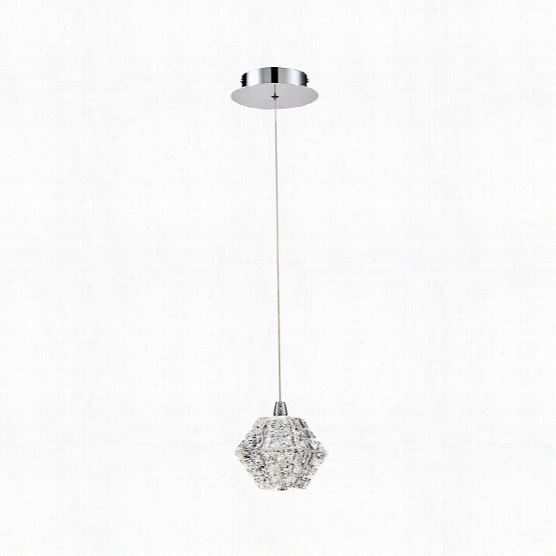 Contemporary Eurofaseowen Chrome Led Mini Pendant Light