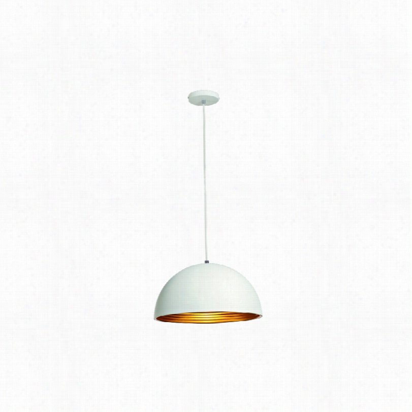 Contemporsry  Forchini Contemporary White And Gold Dome Pendant