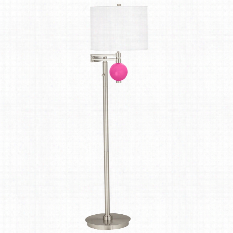 Contemporary Fuchssia Niko 58-inch-h Swinv Anterior Limb Floor Lamp