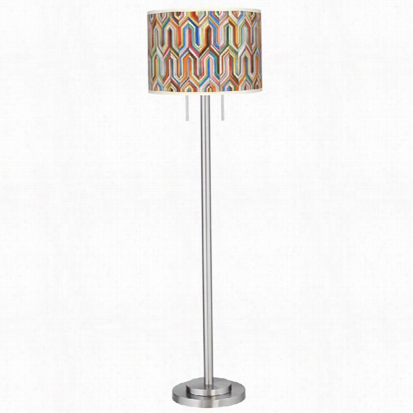 Contemporaryy Garth Synthesis Giclee Brushed Nickel 63-inch-h Floor Lamp