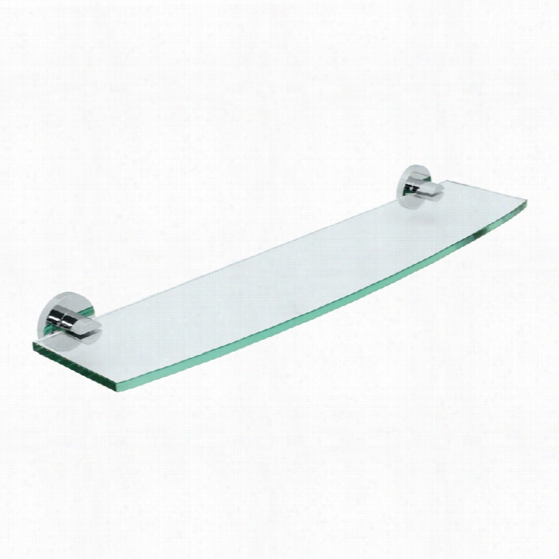 Contemporary Gatco Channel Chrmoe Tempered Glass Bathroom Shelf