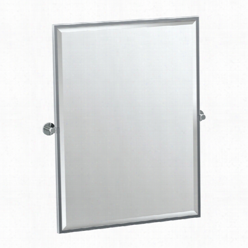 Contemporary Gatco Channel Chrome Awll Mirror-27 3/4x32 1/2