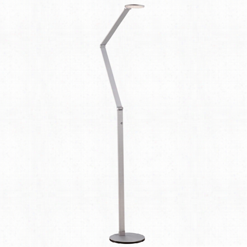 Contemporary George Kkvacs Modern Chiseled Nickel Leed Floor Lamp