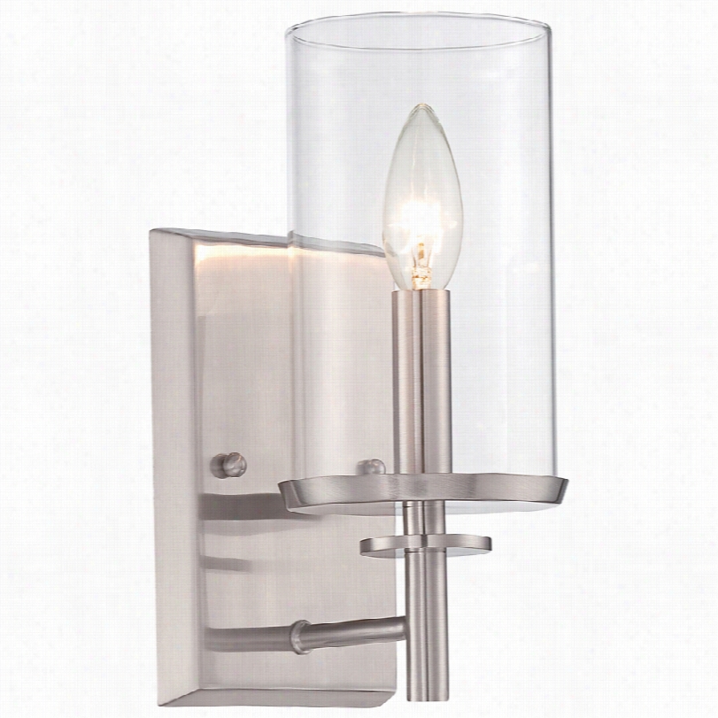 Contemmpkrary Harlowe Satin Platinum 10-inch -h Wal Sconce