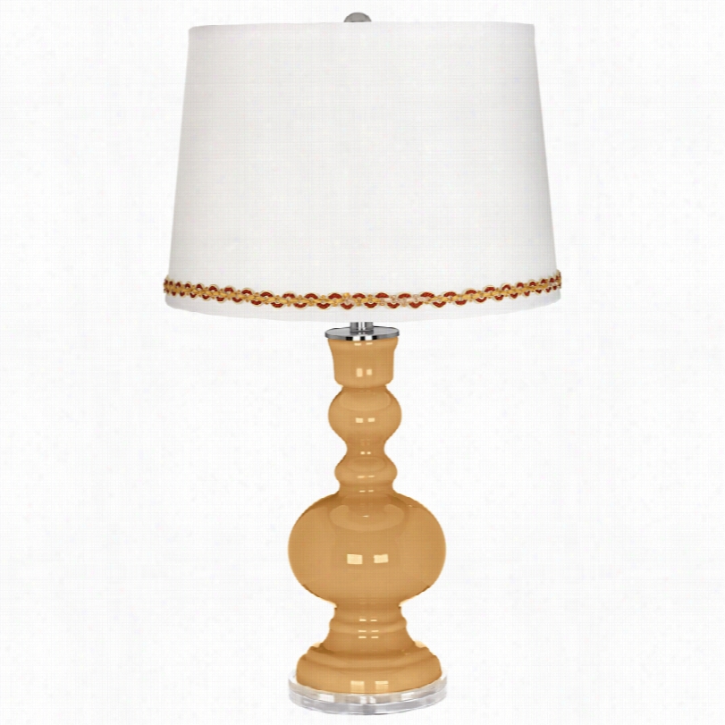 Contemoprary Harvest Gol Apothecary Table Lamp With Serpentine Trim