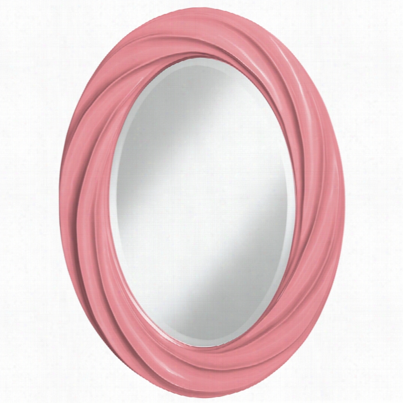 Contemporary Haute Pink Twist Ovva Lwaall Mirror--22x30