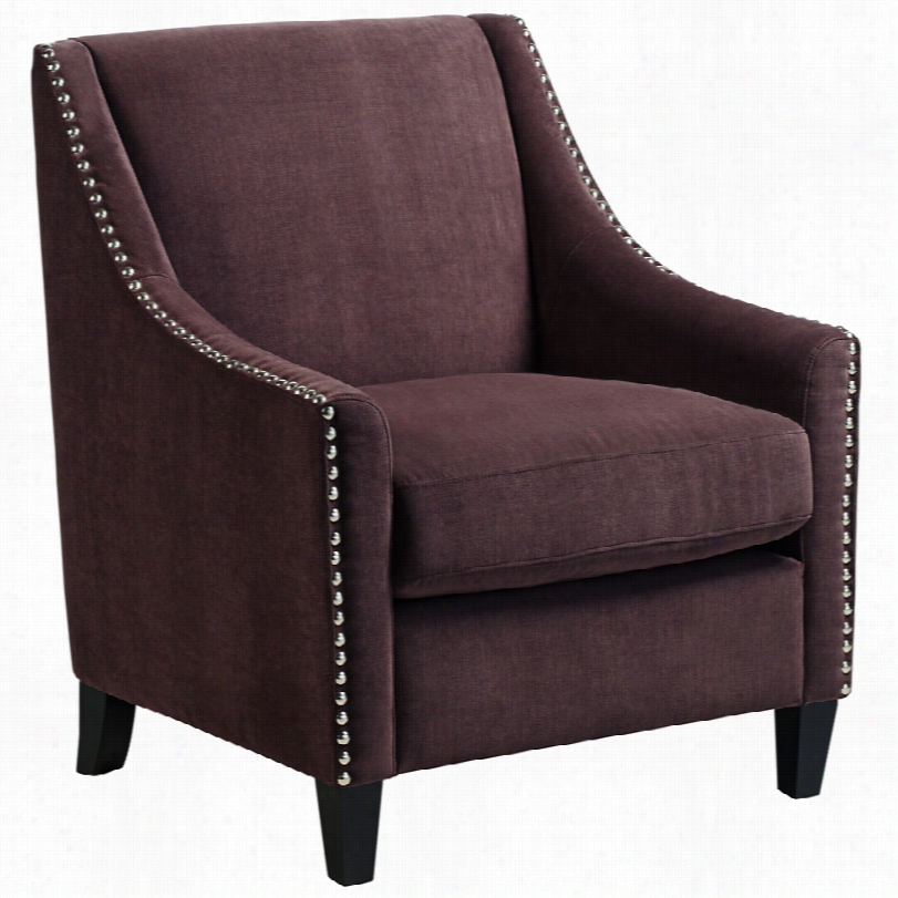 Contemporary Heather Aubergine Purple 36-inch-h Acc Ent Armchair
