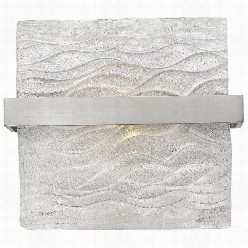 Contemporary Hinkley Chloe Brushed Nickel 8 1/2-inch-w Bath Light