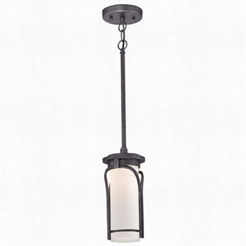 Contemporary Hollbrook Stone Silver Led Exterior  Hannging Light