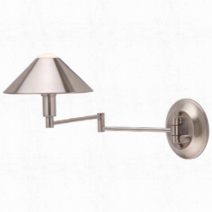 Contemporary Holtkoetter Satin Nickel Modern Adjustable Arm Wall Lamp