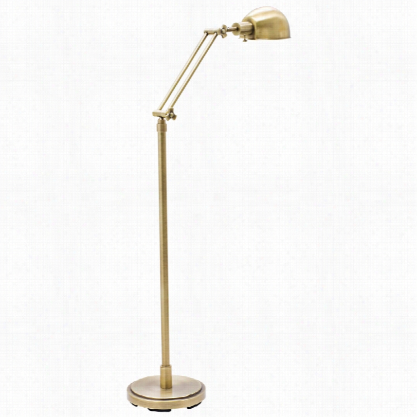 Contemporary Hojse Of Troy Addison Antique Brass Adjustable Floor Lamp