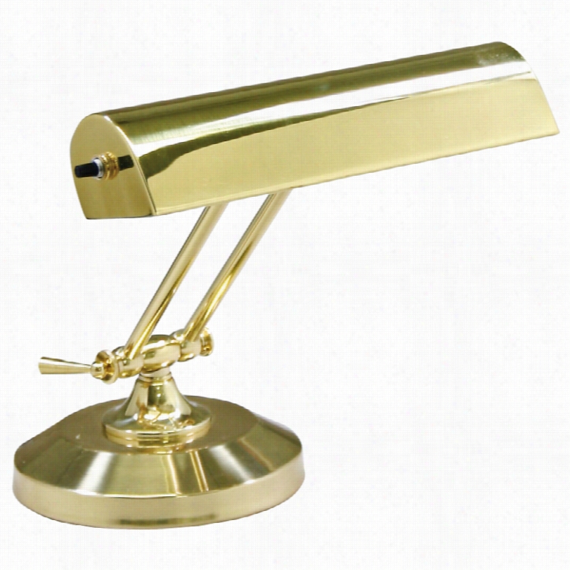 Contemporary House Of Troy Polished Brass Modern Piano Desk Lamp