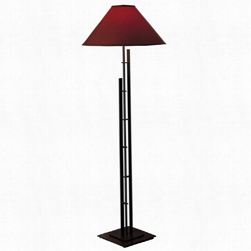 Contemporary Hubbardtonforge Modern Mahogany Floor Lamp