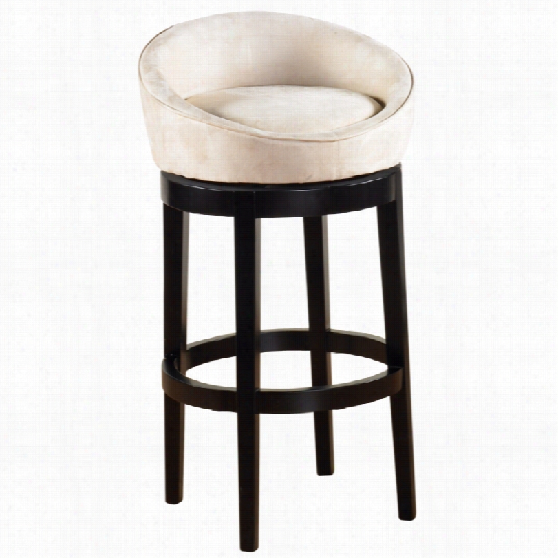 Cohtemporary Igloo Cream And Black 26-inch-h Swivel Counter Stool