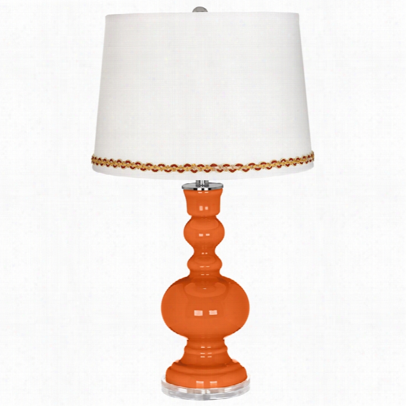 Contemporary Invigorate Apothecary Table Lamp With Serpentine Trim