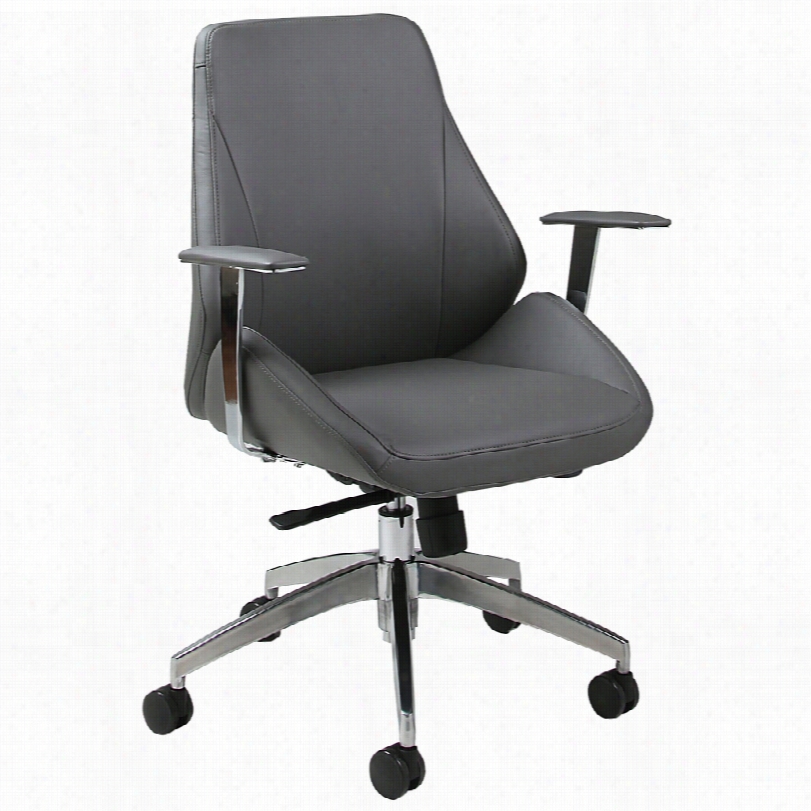 Contemporary Isobella Gray Adjustable 24-inch-w Office Chair