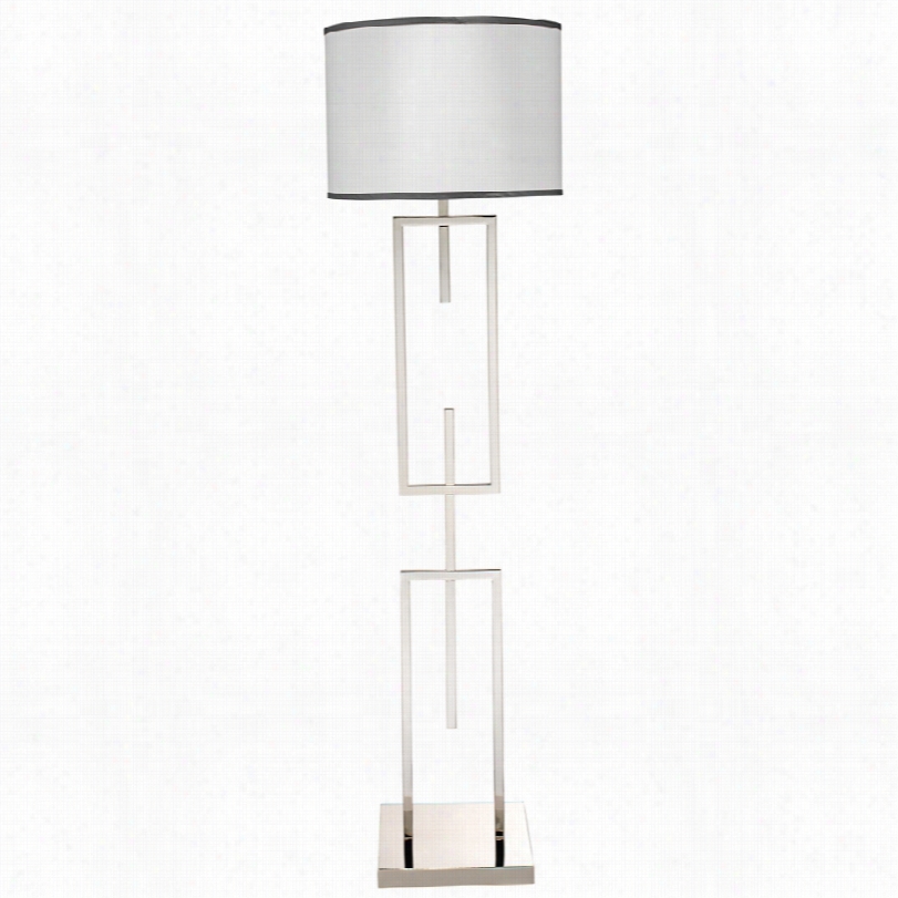 Contemporary Jamie Young Arma Nickel Metal Contemporary Floor Lamp