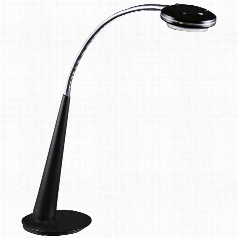 Contemporary Jasmin Matte Black Flexible Arm 21-inch-h Led Desk Lamp