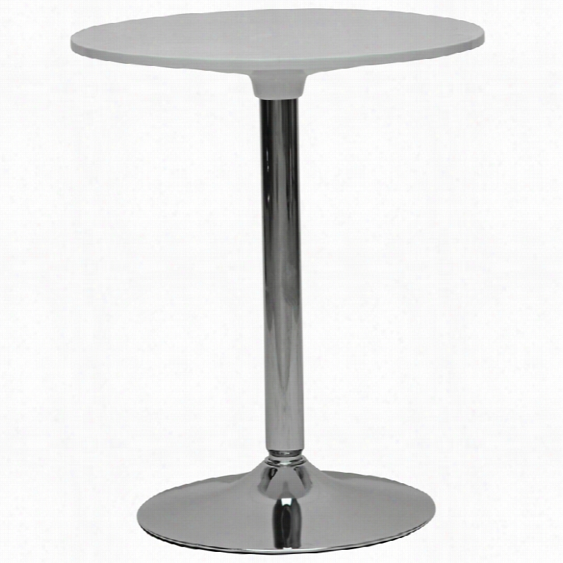 Contemporary Ji Small White 28 1/2-inch-h Bistro Table