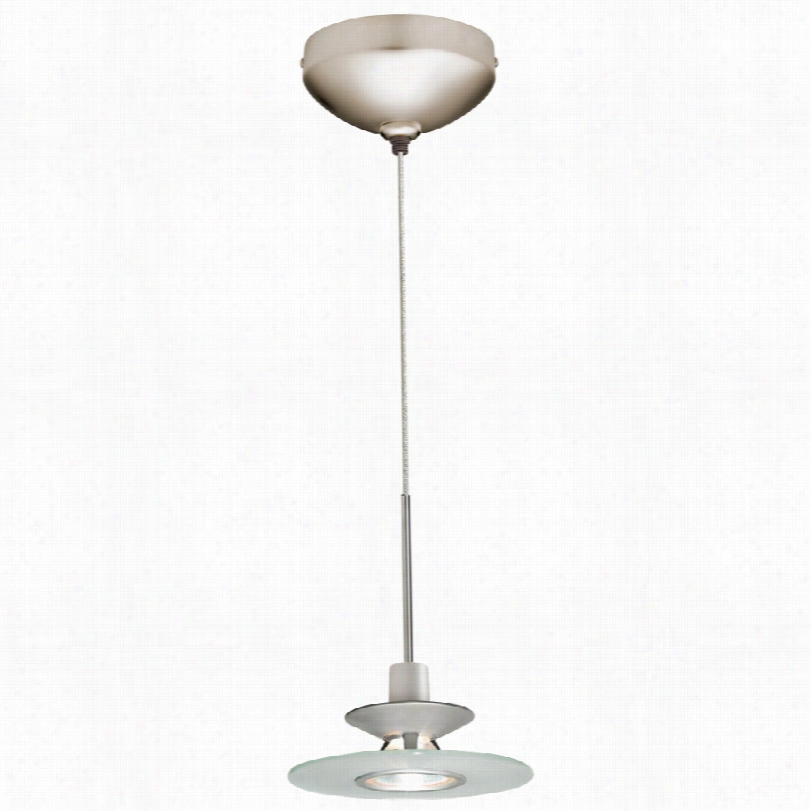 Contemoprary Juno Frost Glass Disc Shade 6-inch-w Halogen Mini Pendant