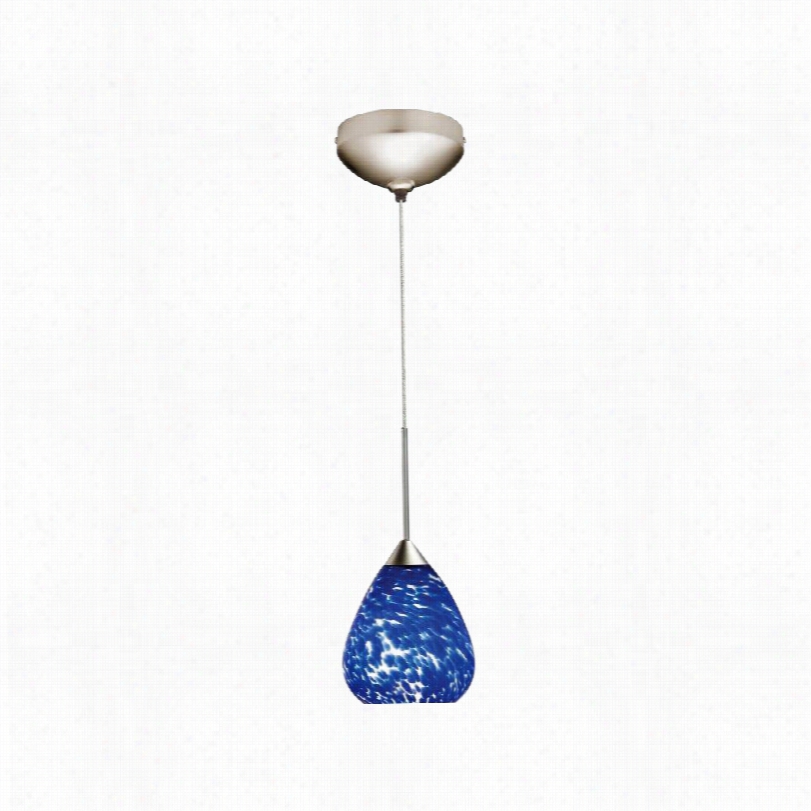 Contemporary Juno Modern Ice Teardrop Satin Nickel Led Mini Pendant