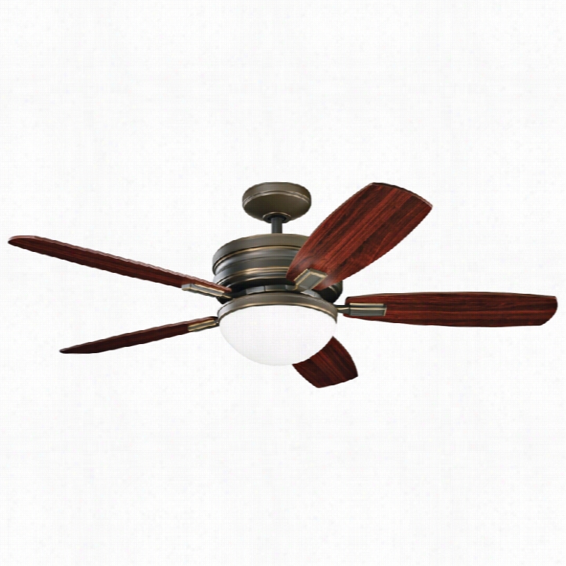 Contemporary Kichler Carloson Ceiling Fan - 5&2quot;" Oiled Bronze