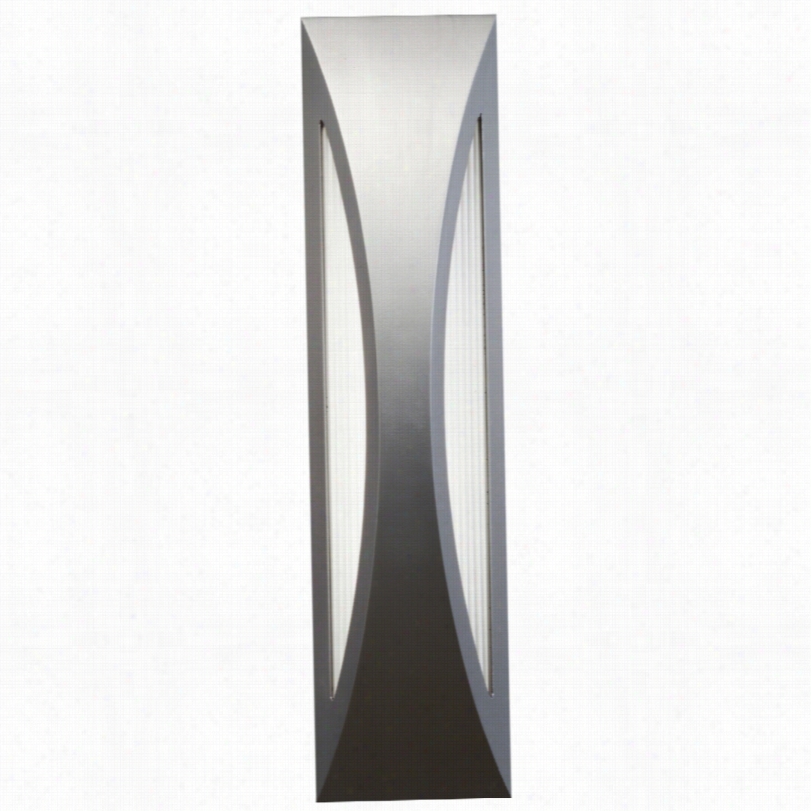 Contemporary Kichler Ceysa Platinum  24-inch-h Led Outdoor Wall Light