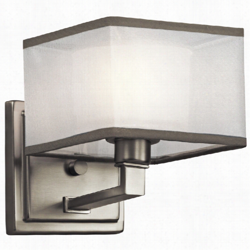 Contemporary Kichler Kailey Brushed Nickell 7-inch-h Wall Sconce